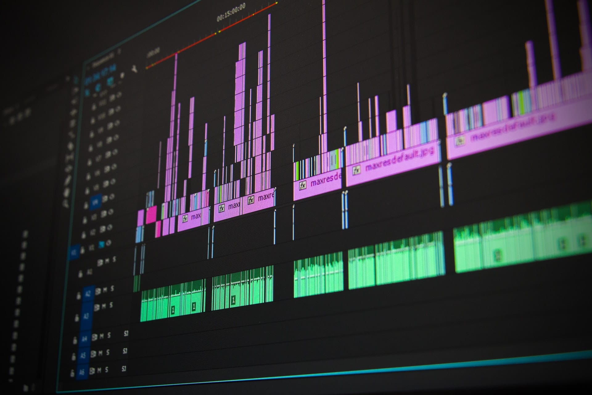 An image of a music editing system for Slice the Pie